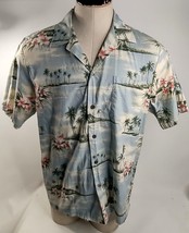 Hawaiian Camp Shirt Button Front Vintage RJC Made In USA Size XL - £13.20 GBP