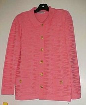 Coral Pink Button Front Cardigan Knit Sweater Size 6 NEW - $25.20