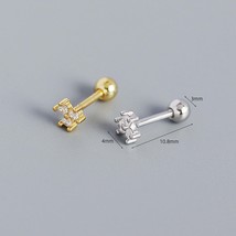 Diamond Flower Stud Earrings For Women Girls Tiny Flower Cartilage Tragus Studs - £9.11 GBP
