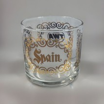 Vintage TWA Airlines The world of SPAIN Drinking glass tumbler - $23.74