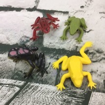 Tropical Frogs Toads Lot Of 4 PVC Amphibians Animal Figures Science Nature Toys - £7.81 GBP