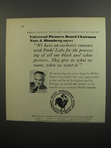 1952 Pathe Processing Ad - Great Motion Pictures are processed by Pathe - £14.44 GBP
