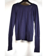 ALO Womens Yoga Open Back Crewneck Sweater Blue Navy XS - $39.39 CAD