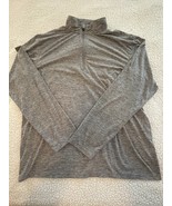 Tek Gear Unisex Size XL Gray Half-Zip Pullover Long-Sleeve Shirt - $19.64 CAD