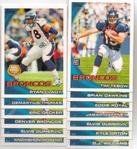 2010 Topps Denver Broncos Football Set - £2.34 GBP