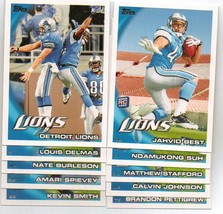 2010 Topps Detroit Lions Football Set - £2.42 GBP