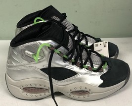 Reebok Unisex Despicable Basketball Sneakers Silver/Green FW7548 Size 8M - $39.82