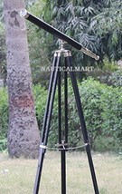  NauticalMart Nickle Finis Black Leather Grip Black With Tripod Telescope - $189.00