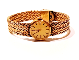 Antique Omega 10K Gold Filled Mid Century 485 RARE Ladies 17J Wristwatch - £470.86 GBP