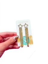 Taylor Shaye women&#39;s madonna star chain drop earrings in Gold - $34.00