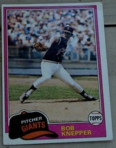 Bob Knepper, Giants,  1981  #279 Topps Baseball Card,  GOOD CONDITION - $0.99