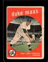 1959 Topps #167 Duke Maas Good+ Yankees (Wax) *NY10824 - £1.54 GBP
