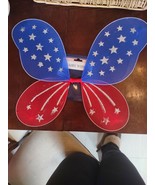 Fairy Wings Red And Silver And Blue With Stars-Brand New-SHIPS N 24 HOURS - $355.79 MXN