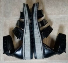 Women&#39;s NAOT Black Gladiator Sandals Leather EU 39 Size 8 (Bin C) - £35.05 GBP
