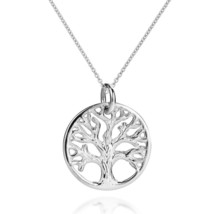 Mystic Tree of Life Branches .925 Sterling Silver Necklace - £15.49 GBP