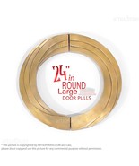 Large Vintage Brass Retro Swirl Round Entry Front Door Handle Pull - 24 Inches - £511.30 GBP