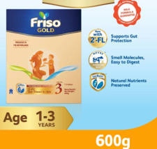 1 x Friso Gold Step 3 Milk Formula Age 1-3 Years 600g Express Shipping   - $66.40