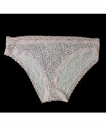 NWT Vintage Victoria&#39;s Secret Pink Animal Cotton Lace Low Cheekini Panti... - $238.88 MXN