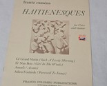 Haitienesques for Voice and Guitar by Frantz Casseus 1969 - $28.98