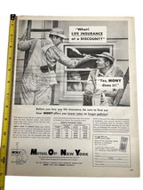 Mutual of New York Life Insurance Vintage Print Ad 50s Home Painters MONY - £13.85 GBP