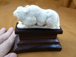 (yak-4) Albino Tibetan Yak of shed ANTLER figurine Bali detailed carving... - $129.73