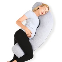 Pregnancy Pillows For Side Sleeping, J Shaped Maternity Body Pillow For Pregnanc - £49.24 GBP