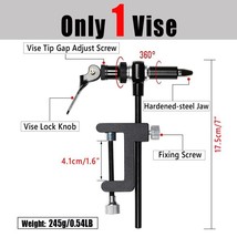 Bimoo Rotary Fly Tying Vise Tools C-clamp Tying Vise with Steel Hardened Jaw Rot - £52.68 GBP