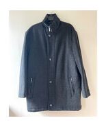 Jos A Bank Sz XL Mens Coat Wool Blend Grey Plaid Jacket Lined Pockets - $60.00
