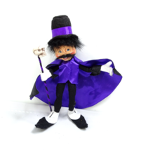 Annalee 2010 Villain Elf 9&quot; Halloween Doll Purple Staff Skull Magician - $23.70