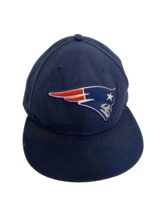 New England Patriots New Era Fitted Flat Bill Baseball Cap 7.5 - £18.59 GBP
