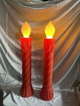 PAIR Vintage 36” Union Products USA Christmas Blow Mold Lighted Red twis... - €85,98 EUR