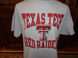 Vtg Champion Gray Heavyweight Texas Tech Red Raiders 90-10 NCAA T-shirt XL NICE - £22.15 GBP