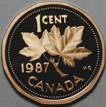 Canada Cent, 1987 Cameo Proof~179,004 Minted~Free Shipping - £4.70 GBP