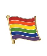 RAINBOW FLAG LAPEL PIN 0.5&quot; Gay Lesbian Pride LGBTQ Hat Tie Tack Badge P... - $128.23 MXN