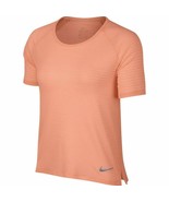 Nike Womens Lightweight Miler Breathe Training Running Top Sz Medium Pea... - £13.10 GBP