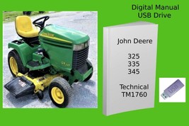 John Deere 325  335  345 Lawn &amp; Garden Tractor Technical Manual TM1760 - £14.87 GBP