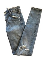 Zara Trafaluc Denim Collection Zara Jeans Distressed Skinny Ripped Jeans Size 2 - £19.02 GBP