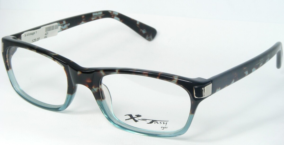 X-TASY Da RK Design Vintage 1 81 Tartaruga Marrone / Blu Verde Vista 49-... - $62.35