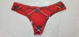 Rue 21 Women&#39;s Cotton Thong Panties X-LARGE Red Green Christmas Colors New - £8.49 GBP