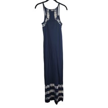 Others Follow Maxi Dress Small Womens Blue Tie Dye Sleeveless Crew Neck Casual S - £15.45 GBP