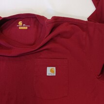 Carhartt K126 637 Original Fit Men's 2XL Red Cotton Pocket Long Sleeve T-Shirt image 11