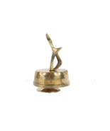 Vintage 70s Mid Century Modern MCM Solid Brass Rotating Music Sculpture ... - $98.95