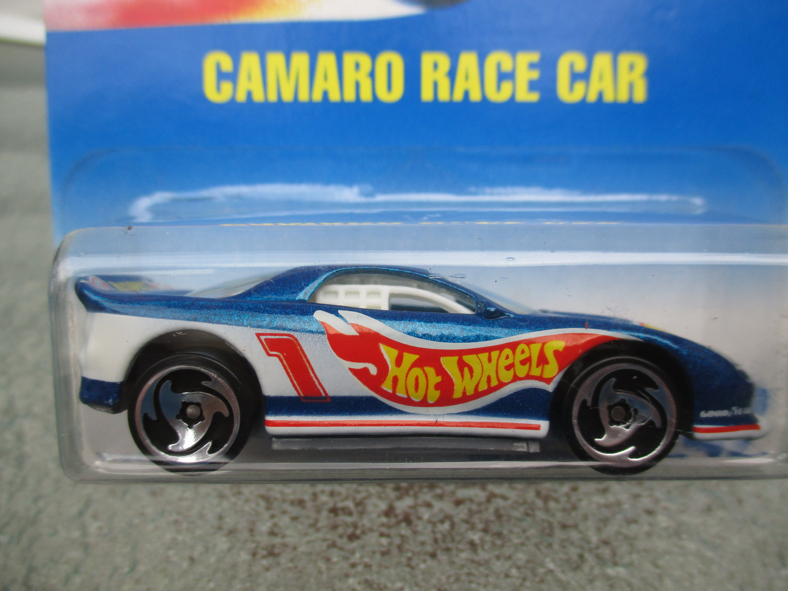 Hot Wheels, Camaro Race Car, Blue &amp; White issued aprox 1992, VGC - $5.00