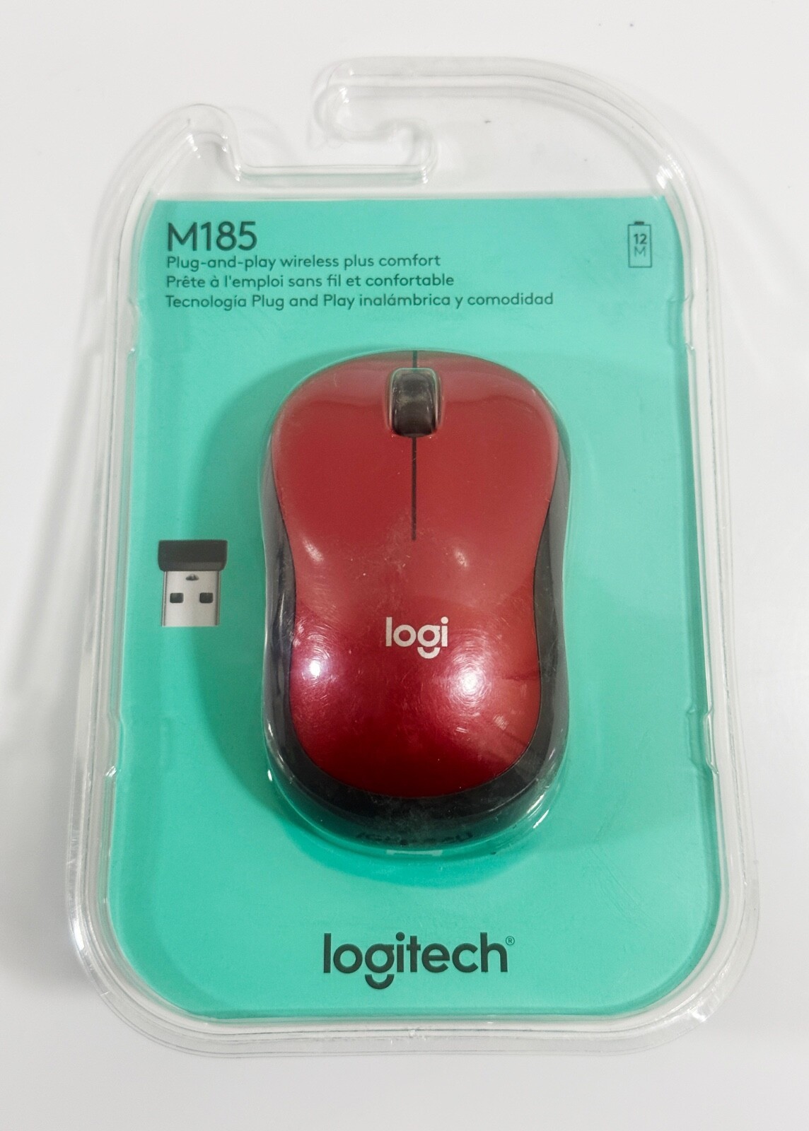 Logitech M185 Wireless Mouse - RED - $17.81