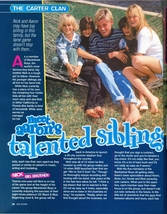 Aaron Carter barefoot Nick B J 11" x 8" Teen Mag Pinup Mini Poster Clipp... - $9.94