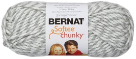 Spinrite Bernat Softee Chunky Yarn-Grey Ragg - $17.56