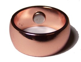 PURE COPPER MAGNETIC WEDDING BAND RING size 6 jewelry health magnet pain... - $4.75
