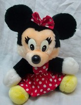Vintage Walt Disney Parks Minnie Mouse In Red Dress 7&quot; Plush Stuffed Animal - £14.49 GBP
