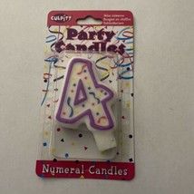 Birthday Party Cake Number Candle 4 Multicolor - £2.24 GBP