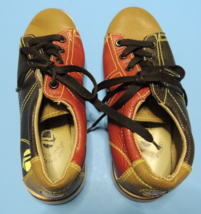 Linds World IMPEX Classic Green Red Leather Bowling Shoes US Size 5 - £18.50 GBP